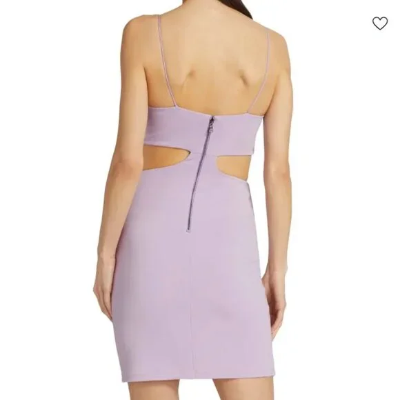 Alice + Olivia Havana Sleeveless Cut Out Mini Dress in Lavender NWT - Picture 3 of 9